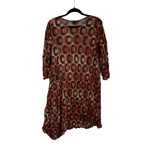 Unbranded Dresses & Skirts - Lisa Bayne Crinkle Dress Size L Asymmetrical